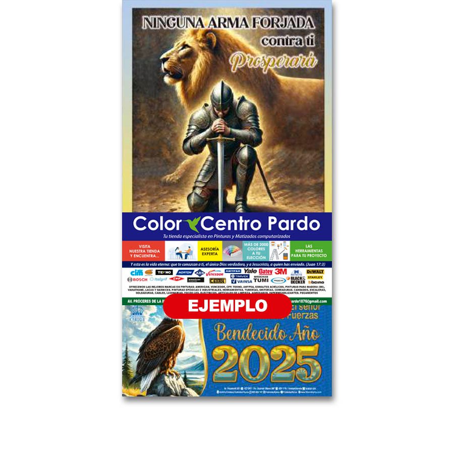 Paquete 100 Almanaques B con publicidad personalizado FULL COLOR ...